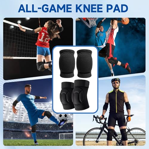 1 Pairs Muay Thai Elbow Pads and Knee Pads for Muay Thai Kick Boxing Wrestling Basketball Adjustable Protector Avoid Abrasion Bruise Sprain During Training Ensure Safety for Man(Black,XL) - size: XL