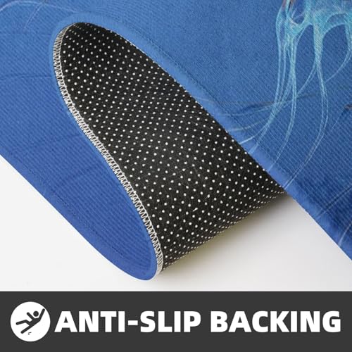 Kitchen Mat Set (2-Piece) – Cushioned Comfort, Spotted Jelly Fish Aquarium Life Marine Animals Easy Clean for Kitchen & Laundry