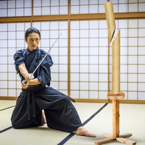 Briwooody Tatami Mat for Sword Cutting 71 x 34 Inch Straw Japanese Tameshigiri Cutting Test Target Exercise for Samurai Katana Martial Art Swords