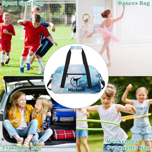 Personalized Martial Art Bag Duffel Bag for Girls, Custom Taekwondo Karate Bag Overnight Bags for Travel Weekender Practice Traning - color: Option 12