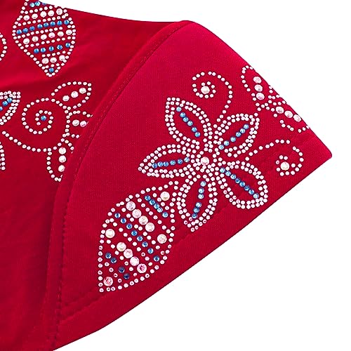 RARITYUS Women Bling Rhinestone Pearl Instant Scarf Muslim Hijab Fashion Shawl Head Wrap Turban Cap with Flower Accent - color: Z Color 6