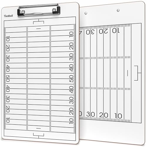 SCRIBBLEDO Football Dry Erase Whiteboard for Coaches, 15x9 Double Sided Coaching Clipboard for Plays Drills and Lineups, Coach Gift
