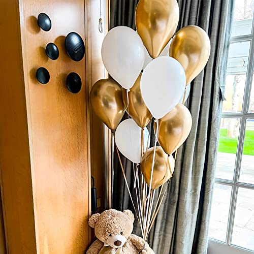 Voircoloria 105pcs Metallic Gold Party Latex Balloons, 12inch - color: 05 Metallic Gold, size: 12 inch - 105pcs