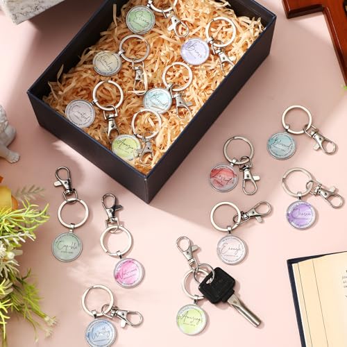 Equsion 24 Pcs Christian Gifts Mini Bible Keychains Bulk,Watercolor - color: Watercolor