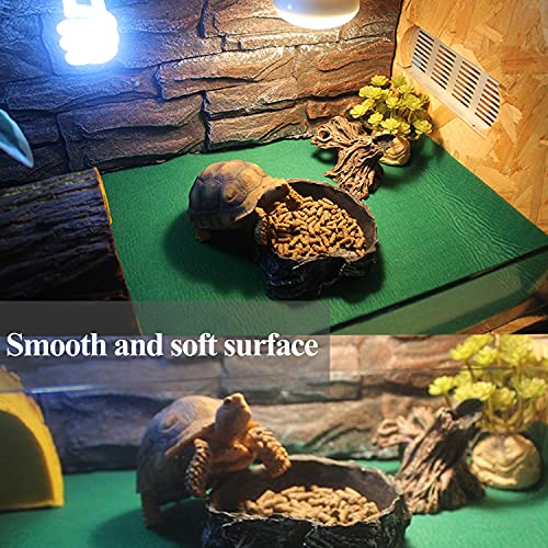 Mechpia 47" x 24" Large Reptile Carpet Terrarium Liner Bedding Reptile Substrate Mat Tank Accessories for Bearded Dragon Snake Lizard Tortoise Leopard Gecko (Green) - color: Green