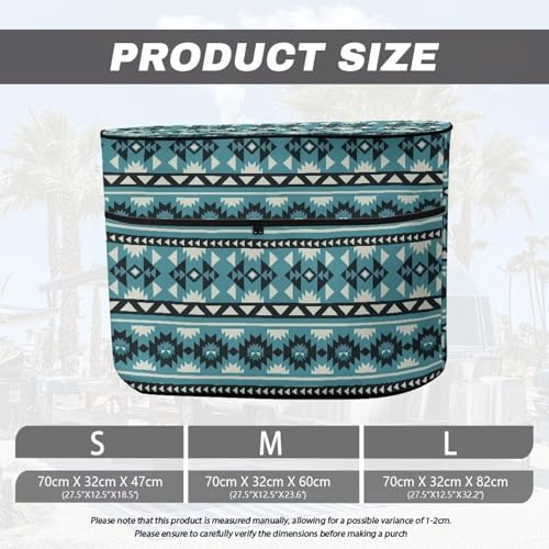 Blue Aztec Camper Propane Tank Cover Waterproof Propane Gas Tank Cover Fits 20LB Dual Propane Tanks All Weather Protection - color: Blue Aztec, size: S 20LB