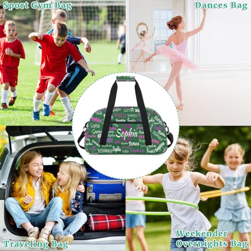 Custom Gymnastics Bag, Carry Practice Travel Bag, Dark Grass Green | Personalized Sports Gym Bag for Teens Boys Girls Waterproof Weekender Bag - color: Color 11