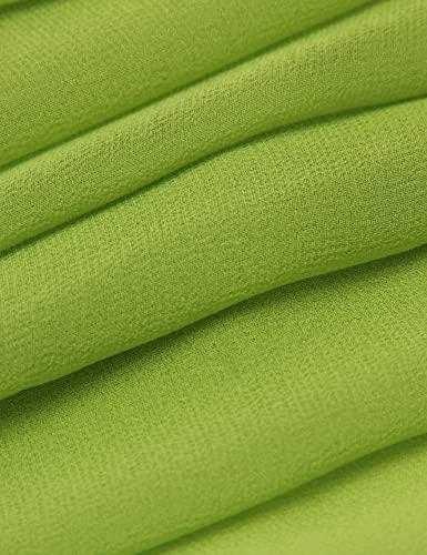 PANTONIGHT Long Chiffon Sheer Scarf For womens - color: 068 Plain Green