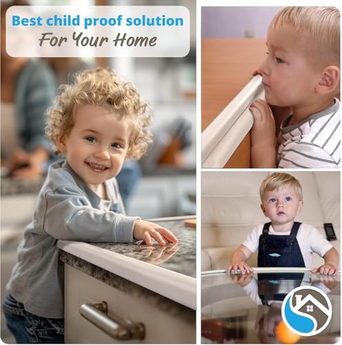 Furniture Edge Guards | 16ft Protective Protective Foam Cushion | Baby Child Proofing Set NonToxic for Table, Fireplace, Countertop | Beige - color: Beige, size: 16ft