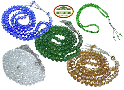 Lot 12 Big Tasbih Prayer 99 Worry Beads Misbaha Islamic Gift Ramadan Gift Allah Rosary Bulk Islamic Crystal Prayer Beads Islamic Gifts 123