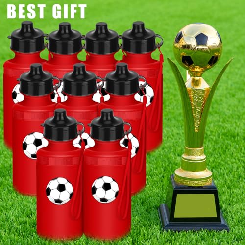 Zubebe 36 Pcs Sports Water Bottles Bulk Squeeze Reusable Bpa-free Plastic Water Bottles End of the Year Gifts Summer Gifts for Students School Travel Hiking Cycling Event Team Gift - color: Red