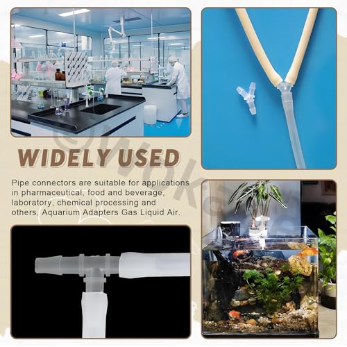 36Pcs Plastic Hose Barb Fitting Kit, 3/32" 5/32" 7/32" 1/16" 3/16" 5/16" 7/16" 9/16" 3/8" 1/4" 1/2" Stright/L/T/Y-Shaped Reducer fittings Pipe Connectors Aquarium Union Joint Splicer Adapter - style: Style 2