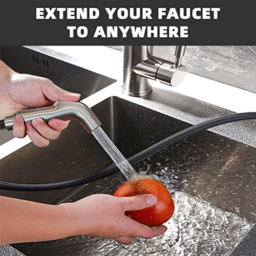 Kitchen Sink Sprayer Replacement, Universal Side Sprayer with Hose and Holder, Pull Out Spray Head, Brushed Nickel - color: Brushed Nickel
