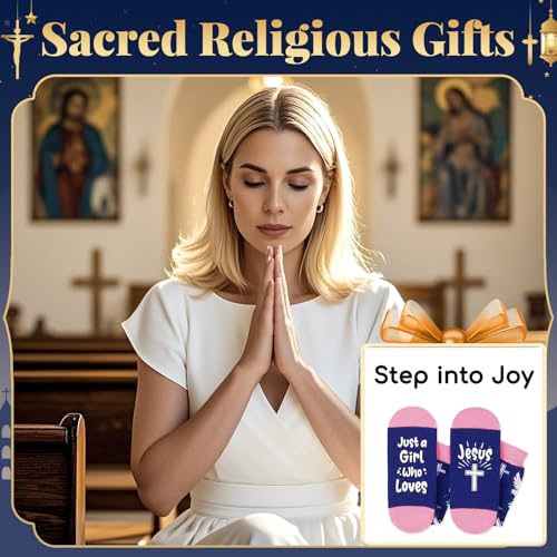 HAPPYPOP Christian Gifts Ideas - Christian Religious Jesus Socks Pastor Gifts