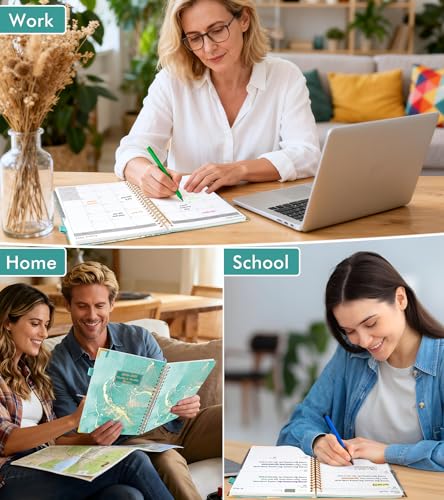 Academic Planner 2026-2027, 18 Months Weekly and Monthly Hardcover Planner, July 2026 - December 2027, 8.5" x 11" A4 Large Daily Calendar Planner Book with Tabs, Spiral College School Agenda Organizer for Student Teacher, Teal Marble - color: Teal Marble,