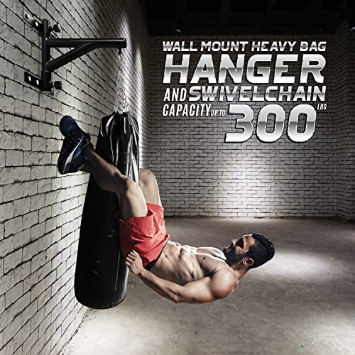 Yes4All Heavy Bag Hanger Wall Mount Punching Bag Hanger, Adjustable Heavy Duty Boxing Bag Bracket for Home Gym Indoor Outdoor