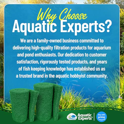 Aquatic Experts Green COARSE Pond Filter Pad - 2 inch Thick - Bulk Roll Water Garden Filter Pond Media - Made in USA, (16" x 56") - size: 16" x 56"