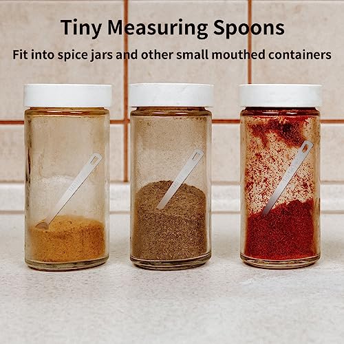 Cuttte 5PCS Small Measuring Spoons Set Teaspoon 1/4 1/8 1/16 1/32 1/64 tsp | Stainless Steel Tiny Measuring Spoons for Cooking Baking, Mini Teaspoons for Small Amount of Powders, Spices, Dry Ingredients