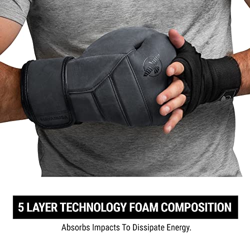 Hayabusa T3 LX Leather Boxing Gloves | Leather Boxing Gloves, Training Gloves Men and Women, Sparring Gloves, Heavy Bag Gloves, 16oz Boxing Gloves, Muay Thai Gloves - color: Obsidian, size: 14oz