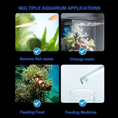 Coral Feeder with Extra-Long 18.5" Tube – Durable Leak-Proof Bulb, Easy-Clean Aquarium Pipette for Target Feeding Corals and Fish