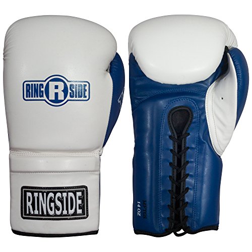 Ringside Lace IMF Tech Boxing Training Sparring Gloves - color: White, size: 14 OZ