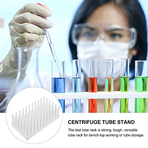 ULTECHNOVO 1pc White Plastic Microcentrifuge Tube Holder Test Tube Dryer Drying Rack for Centerfuge Tubes Laboratory Use