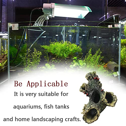 Log Resin Tree Trunk Ornament Aquarium Fish Tank Decoration Home Landscaping Crafts for Fish Tank Small Fish Hiding