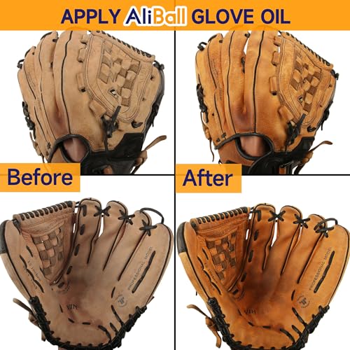 AliBall Ultimate Baseball Mitt Maintenance Kit | 8-Piece Cleaner, Oil, Brushes & Towels Combo - style: Professional Premium Kit
