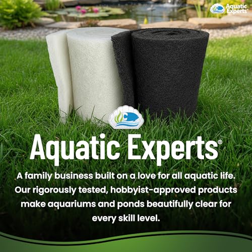 Aquatic Experts Classic Koi Pond Filter Pad Bundle – Fine & Coarse Bulk Roll Pond Filter Media, Ultra Durable Reusable Fish Pond Filter Material (Fine: 18" x 36", Coarse: 18" x 36") - size: 18” x 36”