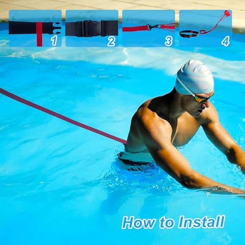 Swimming Resistance Training Set - Aquatic Resistance Belt, Swim Parachute, Pool Trainer Set - style: B