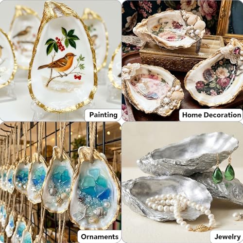 20PCS 3"-4" Medium Oyster Shells for Crafts, Concave Shells, Hand-Selected, Cleaned & Odorless Craft Oyster Shells for Coastal Art Projects, Painting, DIY, Wedding Decor, Decoupage - size: Medium 3"-4" 20pcs
