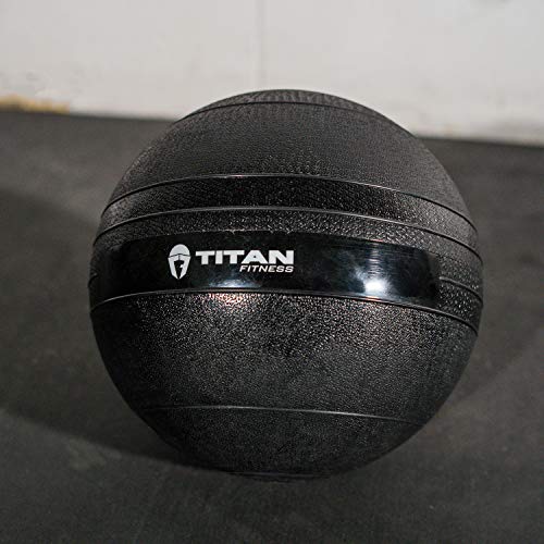 Titan Fitness Rubber Slam Ball, Dead Weight Ball Absorbs Impact, Minimal Bounce, Textured Surface for Strength and Conditioning, Cardio Workouts, Full Body Workout - style: 40 LB