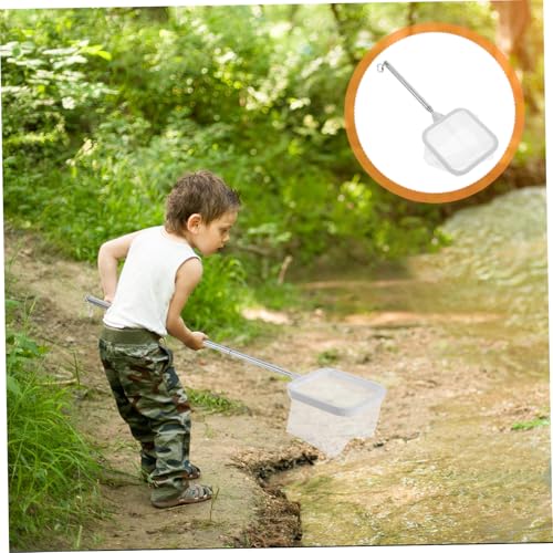 Extendable Handle Fish Net Fine Mesh for Small Fish and Shrimp Stainless Steel Net for Freshwater and Aquariums for Easy Catching and Secure Storage