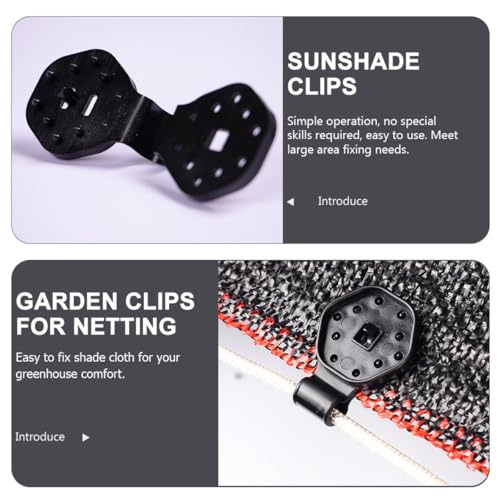 Ciieeo 100pcs Sunshade Clips and Reusable Mesh Buckles for Garden Greenhouse, round Tarp Clips with Strong Grip, Outdoor Shade Cloth Clamps for Backyard and Farming Structures
