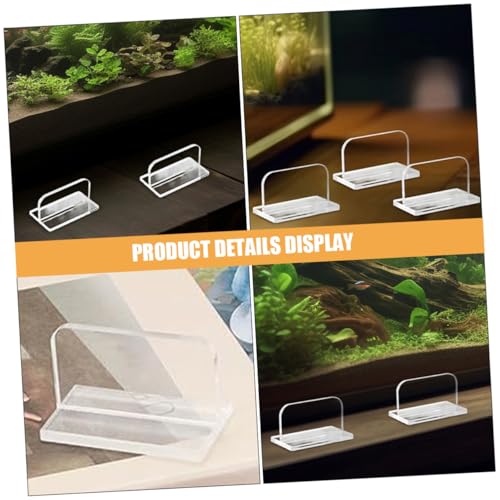 Cabilock 6pcs Acrylic Aquarium Lid Handles Transparent Fish Tank Cover Replacement Knobs with Stickers Easy Install for Tanks and Damage-Resistant Design