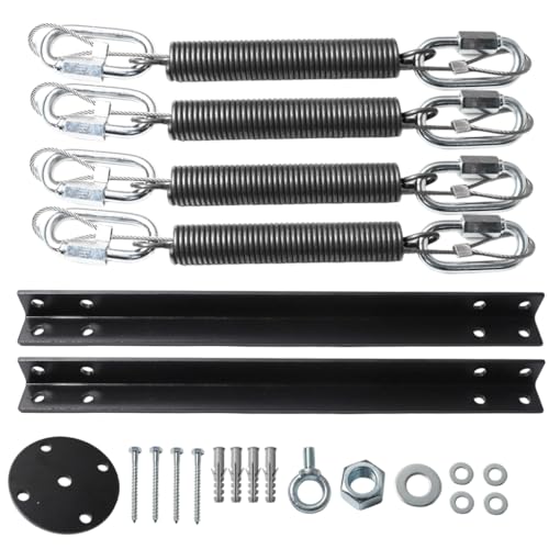 200LBS-MB Heavy Bag Hanger Noise Vibration Dampening Ceiling Mount | Premium 4mm Steel Bracket with Built In Vibration Dampening Spring, Engineered to Support 12 to 16 Inch Joist Structures