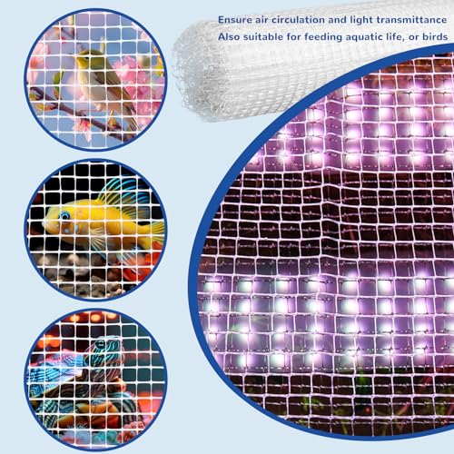 Clear Mesh Netting, Aquarium Lid, Fish Net for Fish Tank Cover, Fish Tank Lid, Plastic Mesh Screen for Aquarium Net, Aquarium Top Cover, 4 x 5 feet