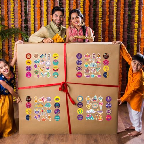 Happy Diwali Stickers, Deepavali Stickers Indian Festival of Lights - style: Diwali Stickers
