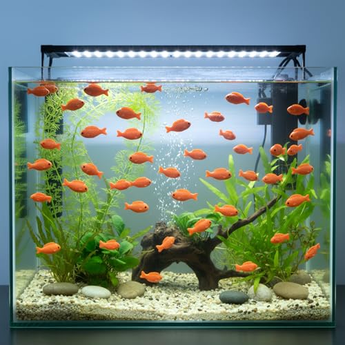36 PCS Miniature Fish Cute Mini Fishes Fake Plastic Small Red Goldfish Set Tiny Fishes Figurines for DIY Garden Aquarium Cake Decorations Ornament Accessories Party Supplies