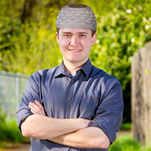 4 Pcs Muslim Knit Kufi Hats Islamic Crochet Prayer Beanie Cap Knitted Taqiyah Takke Skull Topi Eid Ramadan Gift - color: Color B