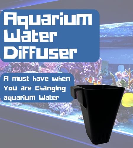 REEFSHAPE Aquarium Water Diffuser Funnel | Reduce Turbulence Filling Up Aquarium Tanks | Made in USA (Large, Black) - color: Large, Black