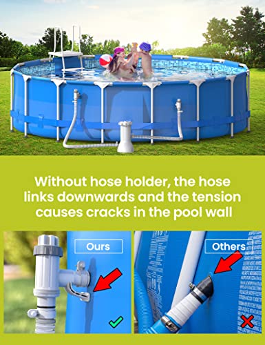 Pool Hose Adapter for Above Ground Swimming Pool, Pool Replacement Parts with Plunger Valve and Pool Pipe Holder Compatible with Intex/Bestway/Stock Tank Pool, Pool Pump Parts - color: 1 Pack, size: 1 Pack
