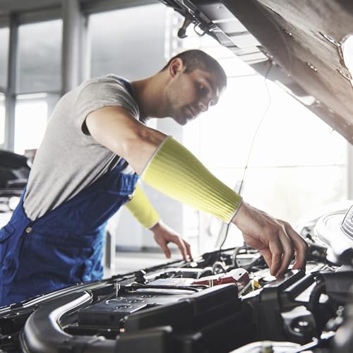 ANCIRS Cut Resistant Sleeves for Arm Protection, Gardening Sleeves, Dog Bite Safety Arm Sleeves - color: Yellow