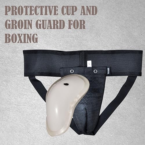 Groin Protector - Protective Cup and Groin Guard for Boxing, Muay Thai, Kickboxing, MMA Training, Karate, Taekwondo, Grappling - size: Large