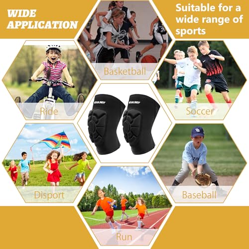 EULANT Soft Elbow Pads and Knee Pads for Kids Basketball Soccer,Breathable & Lightweight Compression Elbow and Knee Pad Guards,Sports Gear for Baseball Football Volleyball Wrestling Cycling(Small) - size: Kids Suit S(Elbow S+Knee S)