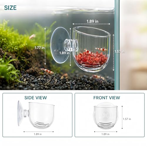 2 Pcs Fish Tank Plant Holder with Suction Cup Glass Aquarium Planter Pots for Aquatic Plants Fishtank Planting Baskets for Water Decor Hanging Aquarium Holders for Decoration
