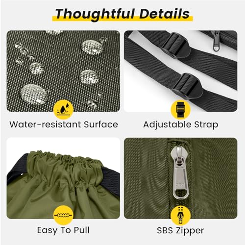 Vorspack Drawstring Backpack Water Resistant String Bag Sports Gym Sack with Side Pocket for Men Women - color: 02-green