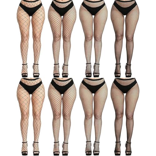 Black Fishnet Stockings for Women, Fishnet Tights Plus Size One Size Fit All - color: Black3, size: One Size