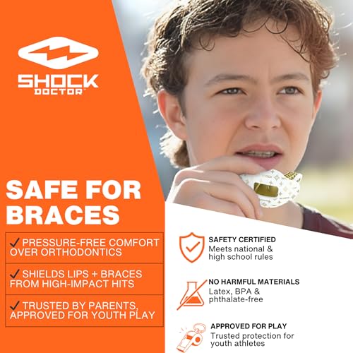 Shock Doctor Max Airflow Lip Guard OSFA - color: White/Pink Sprinkle Drip