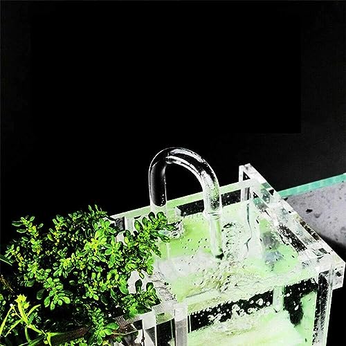 Hang On Acrylic Filter Box for Fish/Turtle Tank 3 Grids(Clear Box only)